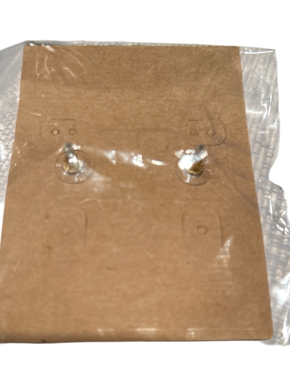 Plunder Gold Glitter Star Stud Earrings-New - Picture 2 of 2